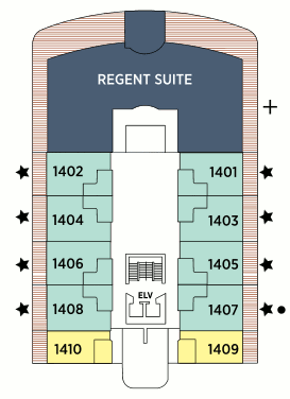 Choose your cabin on Deck 14             